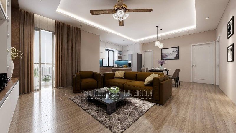 Thiết kế nội thất phòng khách chung cư hiện đại