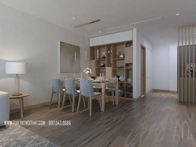 Nội thất phòng ăn hiện đại thiết kế vô cùng đơn giản