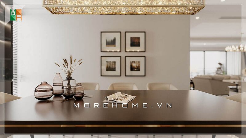 Một mẫu thiết kế sắc nét về không gian phòng ăn đẹp, sang trọng tiện nghi hiện đại cho chung cư, nhà phố, biệt thự.